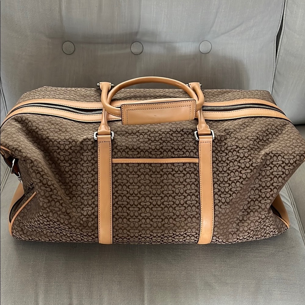 COACH Signature Monogram Duffle Bag